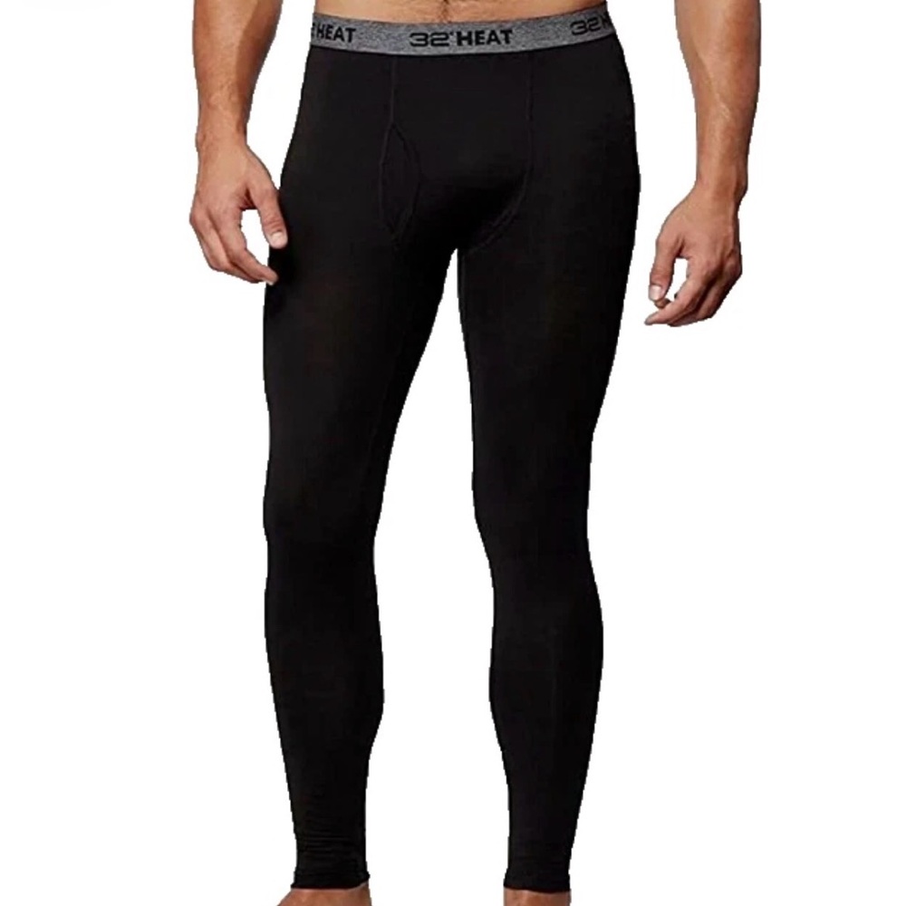 32° Heat‎ Men’s Thermal Base Layer Leggings Black Size XL New With Tags